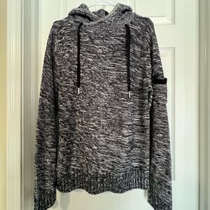 Stylish Black and Gray Crewneck Sweater
